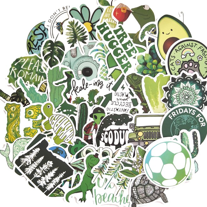 Set 50 Sticker Decal Chống Nước Nhiều Mẫu MÃ ST2141