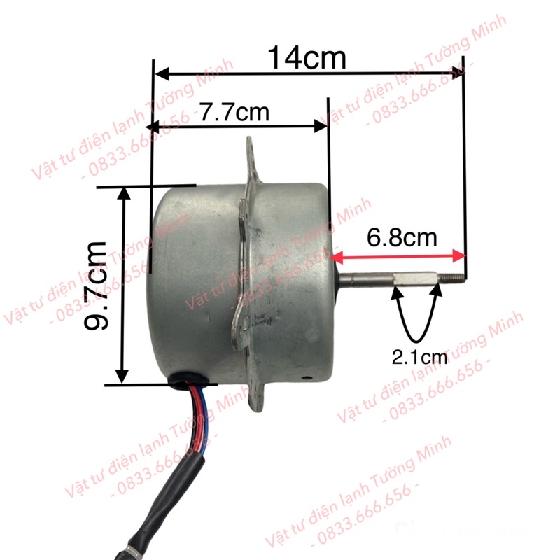 Motor quạt dàn nóng điều hoà 36W 3 dây xuôi chiều / ngược chiều