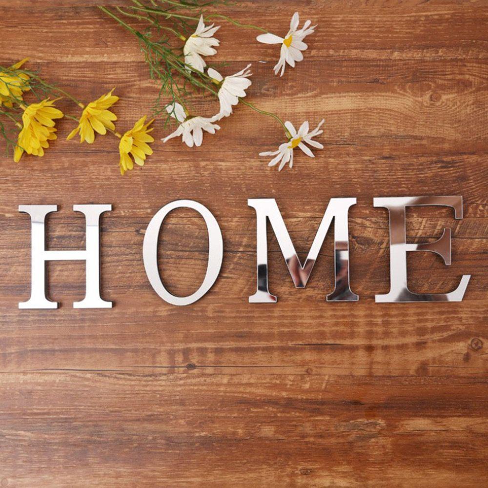 Gương Dán Tường Trang Trí Hình Chữ FAMILY LOVE DIY