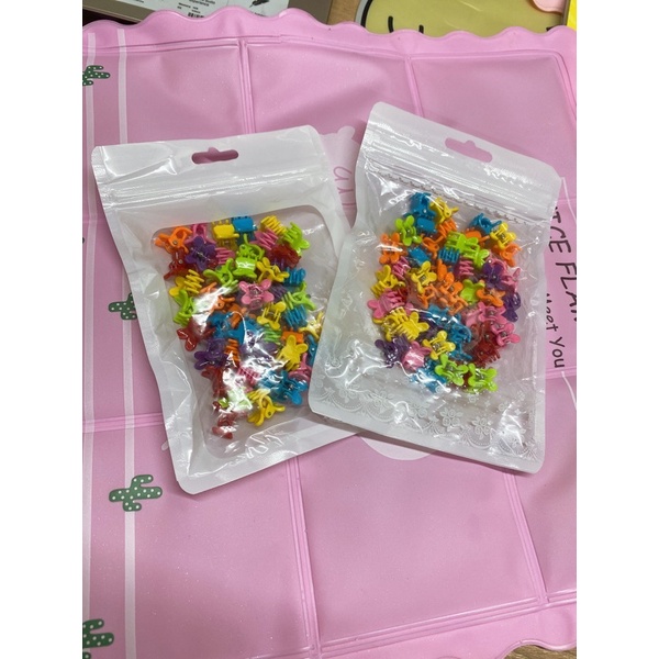 set 50 kẹp tóc càng cua mini túi zip