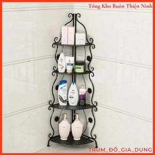 Kệ góc sắt đa năng 4 tầng hoa văn