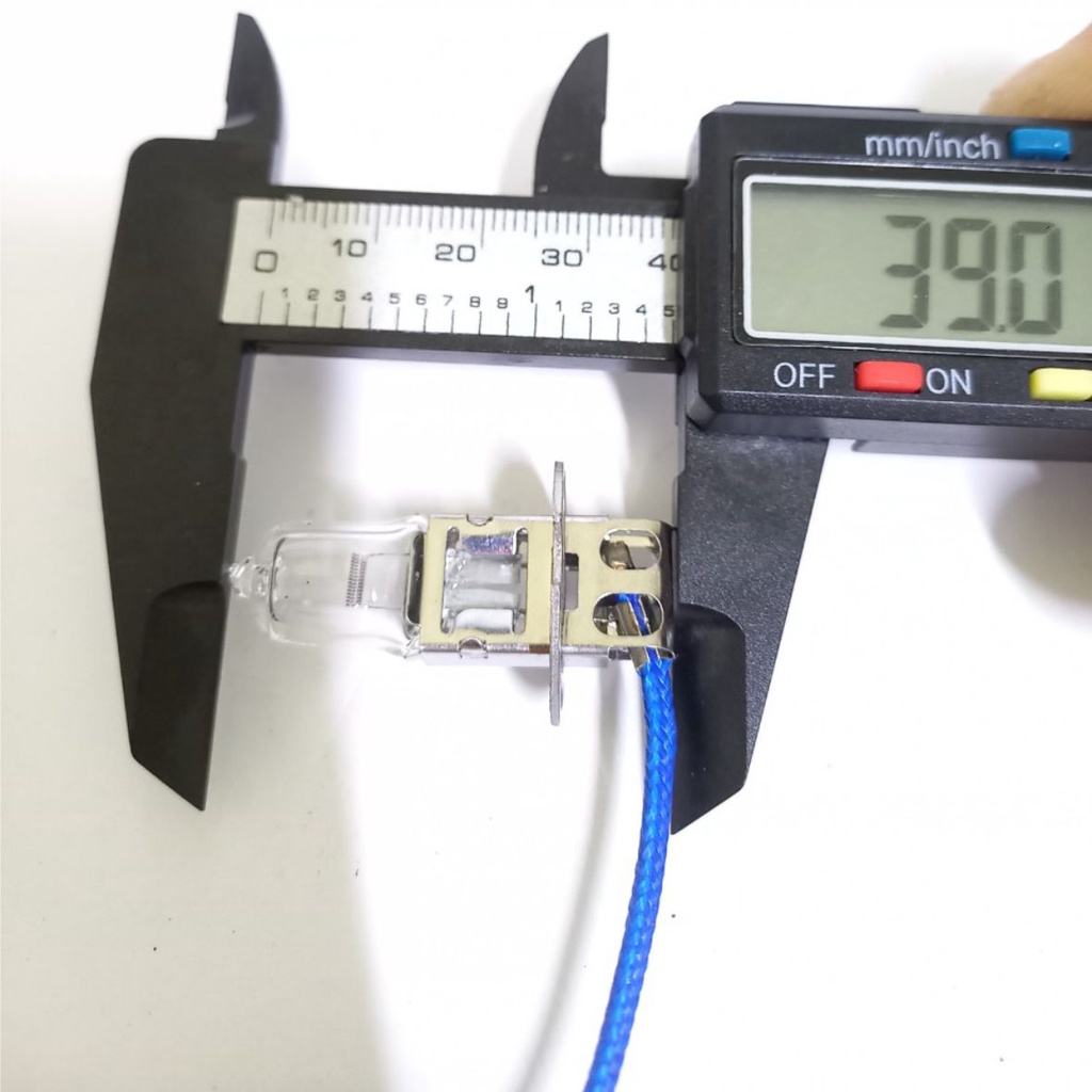 Bóng Đèn H3-12V-55W&amp;100W PK22S (Ánh sáng trắng-dây xanh)