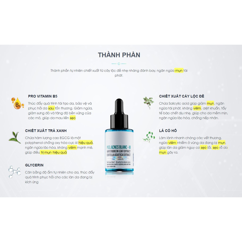 SERUM MỤN PEEL ACNES BLANC - M