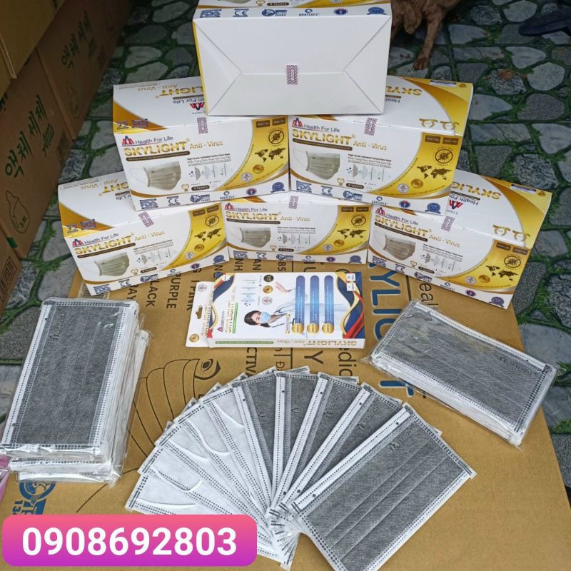 Khẩu trang y tế giấy kháng khuẩn 4 lớp hộp 50c SKYLIGHT | BigBuy360 - bigbuy360.vn
