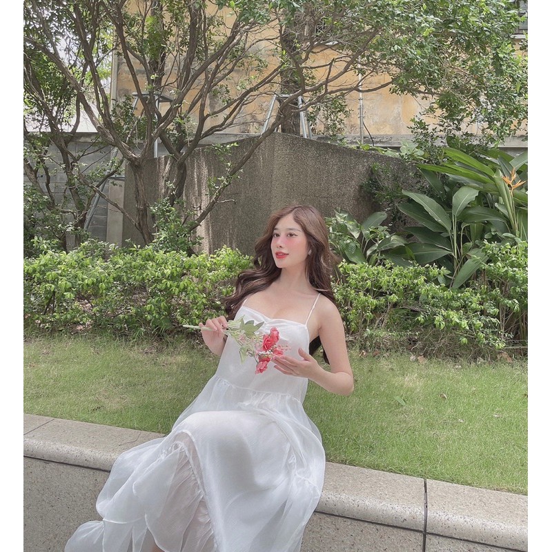 Đầm maxi 2 dây voan tơ đi biển 5 màu