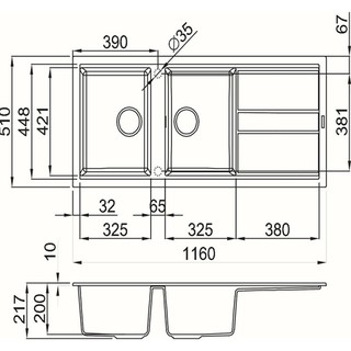 CHẬU RỬA CHÉN MALLOCA TITANIUM K-50073