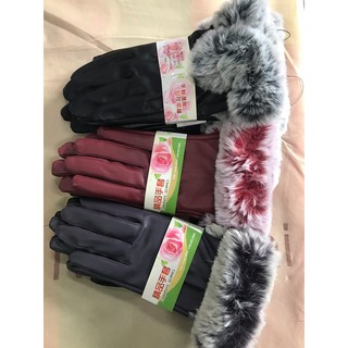 Găng Tay Da Nữ Lót Lông Cảm Ứng Có Bông Tay Siêu Đẹp