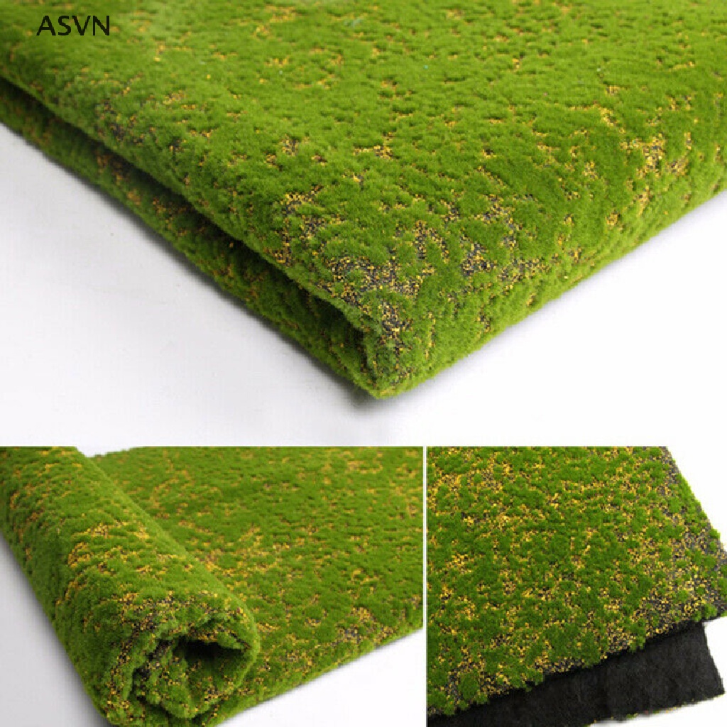 Asvn❤ Thảm Cỏ Rêu Nhân Tạo 100 * 100cm Trang Trí Nhà Cửa