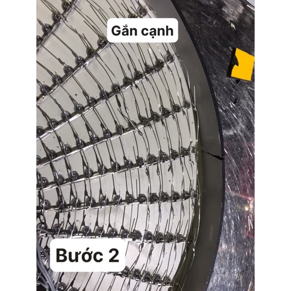 Bộ vỏ alu đèn hào quang 3.5 tấc vỏ màu vàng