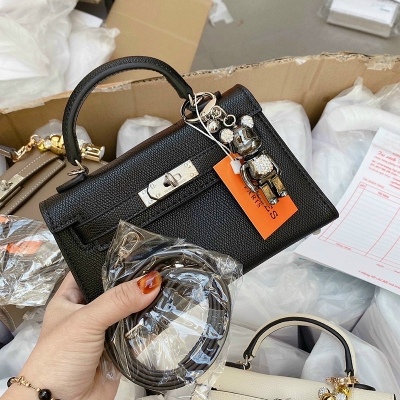Túi  size 19 fullbox kèm dây đeo chéo nữ dây da bản nhỏ