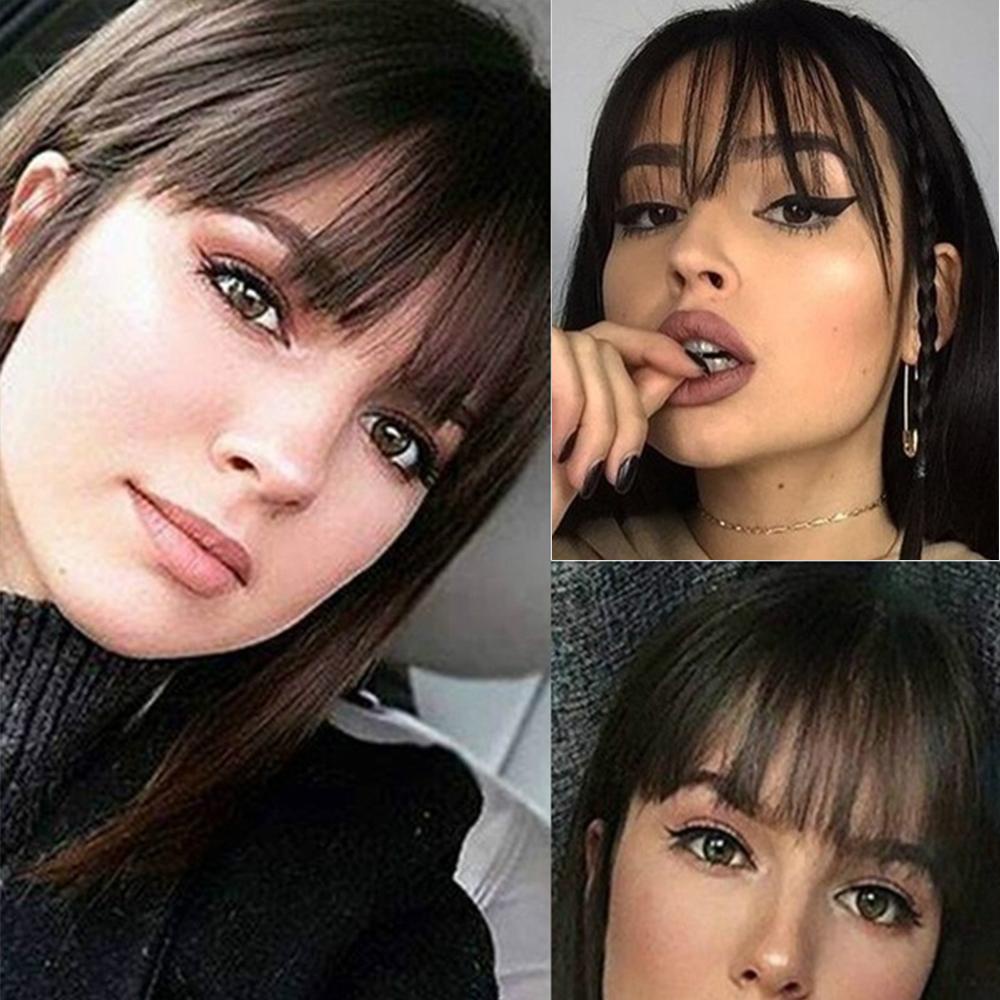LILYES Tóc Giả Kẹp Mái Ngang Thời Trang Cho Nữ