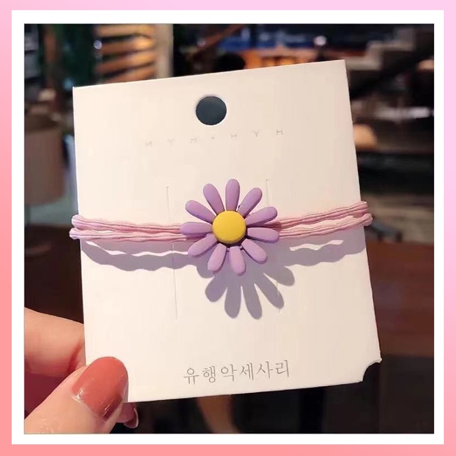 Set 10 dây buộc tóc hoa cúc nhí Hàn Quốc HOT TREND dây chun đôi cực bền co giãn thoải mái đủ màu sắc DAY01