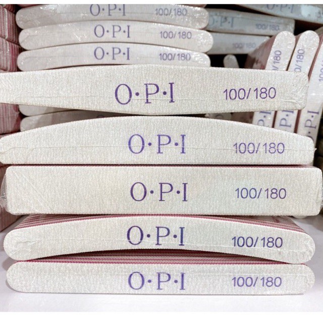 Dũa Opi độ nhám 100/180 tiện lợi cho thợ nail dũa móng bột đắp và cả móng thường