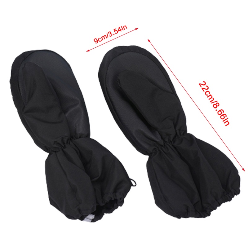 Găng Tay Trượt Tuyết Phủ Lông Cừu Dày Dặn Chống Gió Cho Bé