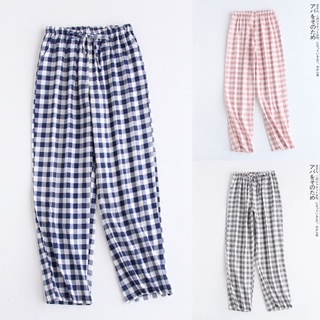 Quần dài kẻ caro vải kate xuất Nhật