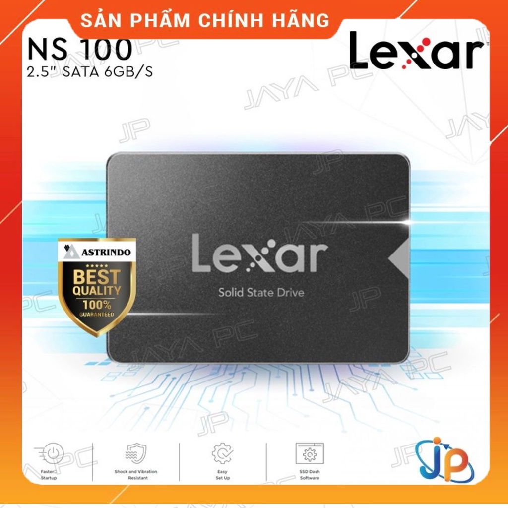 Ổ cứng SSD Lexar 120GB - NS100 Sata3 2.5 inch (Đoc 520MB/s - Ghi 450MB/s) - Hàng chính hãng bh 3 năm