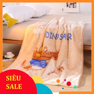 Chăn nhung tuyết 2 lớp ấm áp cho bé