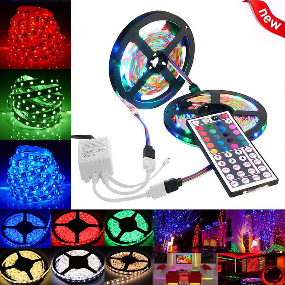 10M 3528 SMD USB RGB 600 LED Strip light string tape 44 Key IR remote control