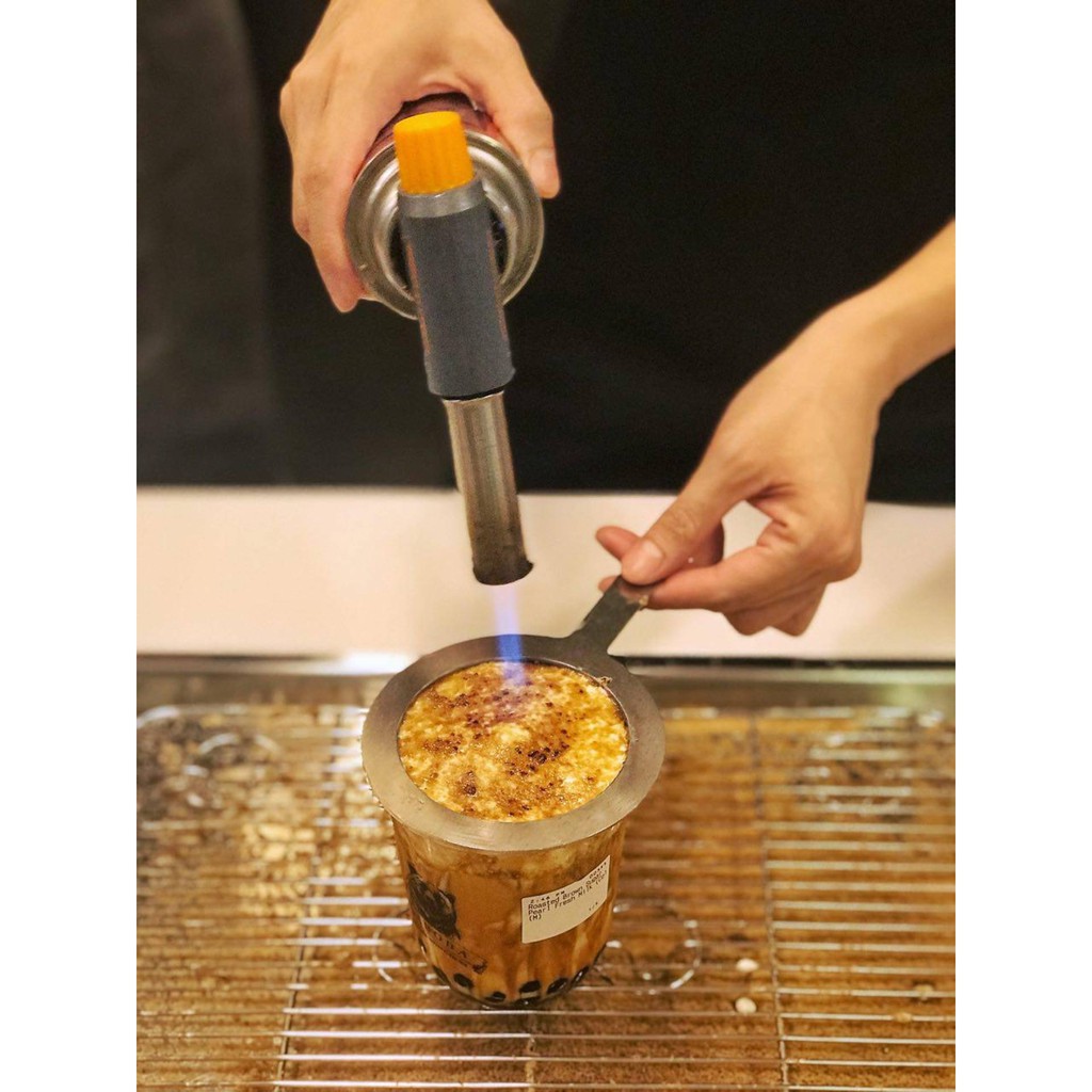 SALE GIÁ SỈ TẠI XƯỞNG Dụng cụ che lửa thành miệng cốc ly đầu khò ga đường làm món trà sữa nướng giá rẻ (inox 100%)