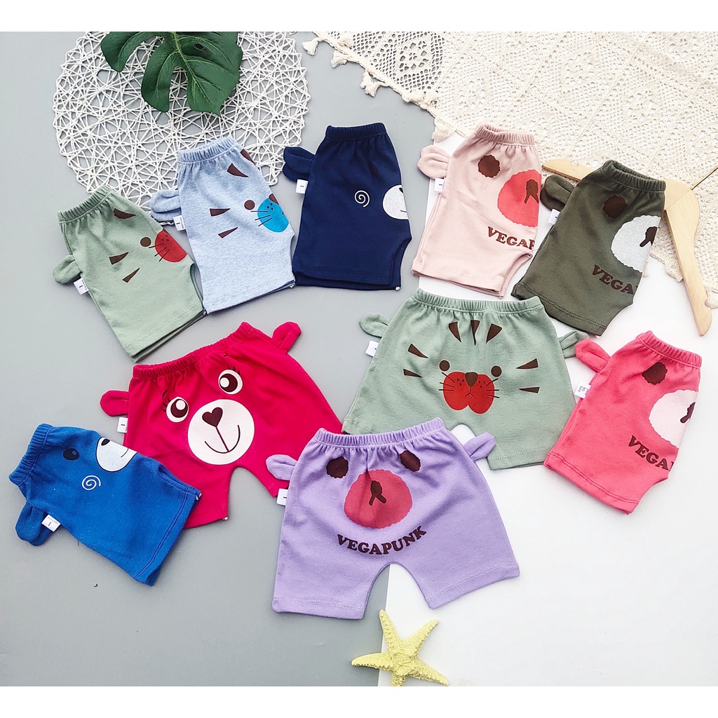 Quần đùi bé trai, bé gái quần mông thú chất cotton hàng đẹp cho bé