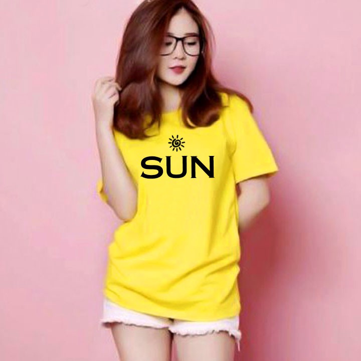 [Chất&Đẹp] Áo phông  in chữ Sun phụ hợp cả nam cả nữ và trẻ em