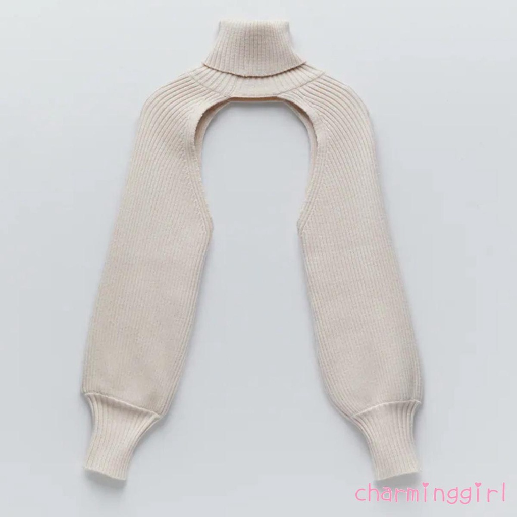 Áo Len Nữ Tay Dài Cổ Lọ Màu Trơn Thời Trang