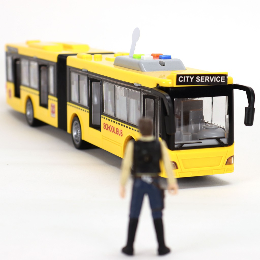 BỘ ĐỒ CHƠI Ô TÔ XE BUÝT CHO BÉ - XE BUS CÓ ĐÈN VÀ ÂM THANH CHẠY ĐÀ