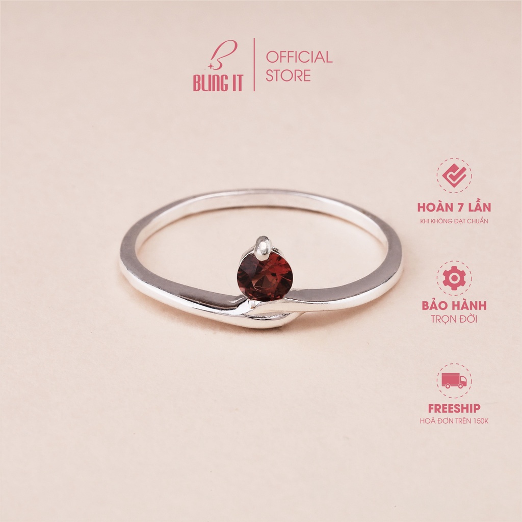 Nhẫn bạc 925 nữ BLING IT thiết kế sang trọng đính đá BIN361