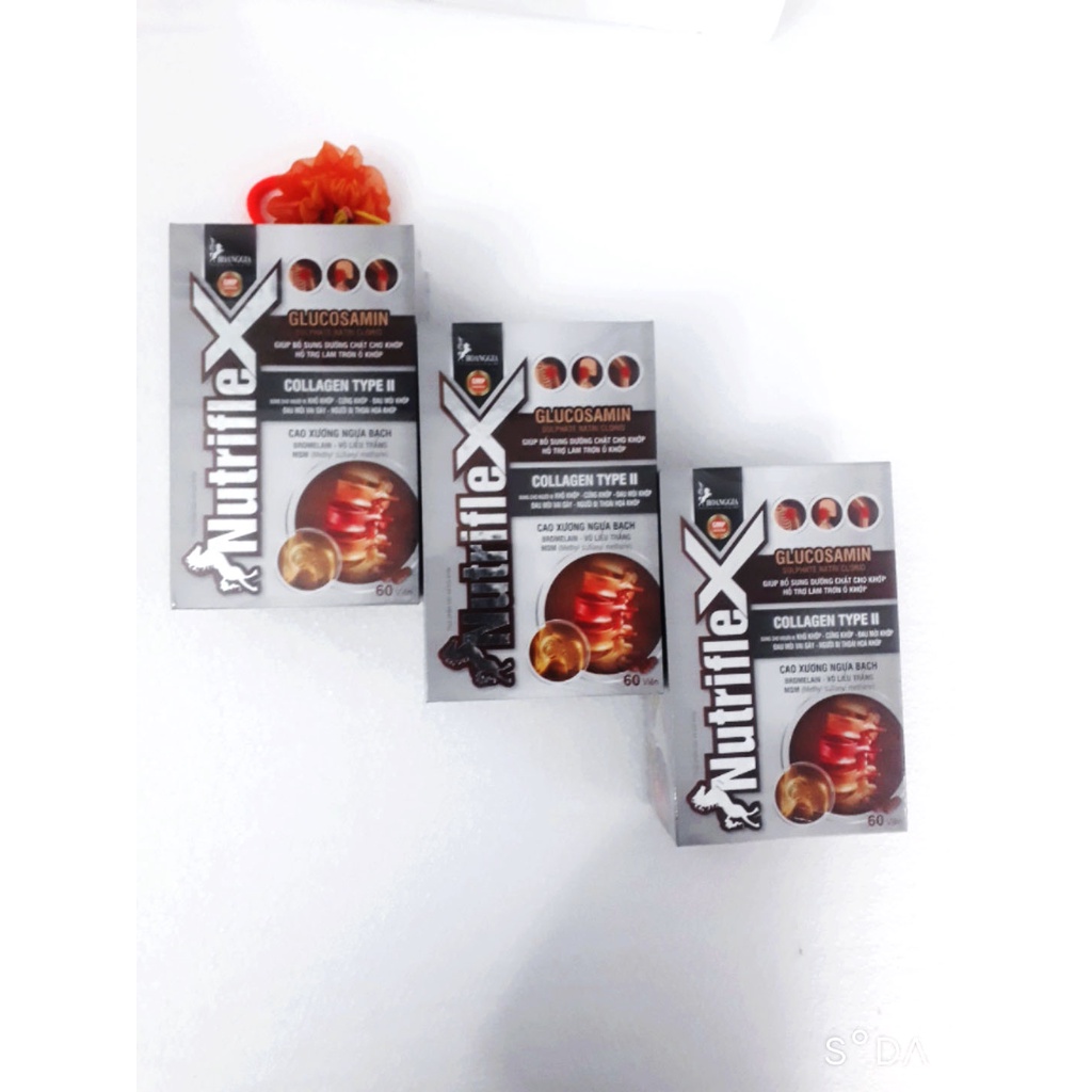 Viên dưỡng khớp NUTRIFLEX, giúp bổ sung dưỡng chất cho khớp, hỗ trợ làm trơn ổ khớp; hỗ trợ giảm nguy cơ thoái hóa khớp