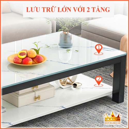 Bàn Trà Gỗ Vân Đá Câm Thach,Bàn Sofa 2 Tầng Kiểu Nhật...KT 100x46x48