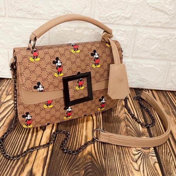 Túi Xách Gucci In Hình Chuột Mickey Thời Trang Cho Nữ