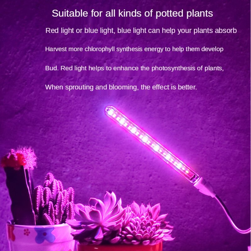 Đèn led kích thích tăng trưởng thực vật trong nhà tiện dụng cho gia đình