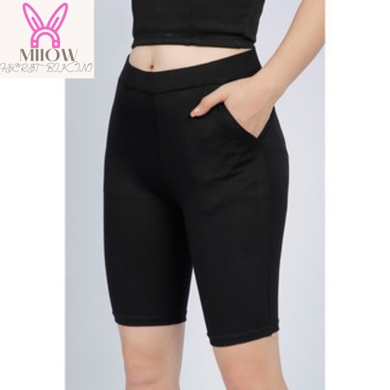 Quần legging nữ asoas nâng mông lưng cạp cao vải thun dày dặn đùi ngố lửng ôm body bó mặc nhà tập gym yoga A5