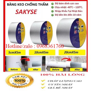 Băng Keo Chống Thấm Nhật Bản Sakyse Chất Lượng Tốt Nhất Thị Trường Siêu dính, Siêu chống thấm 5cmx5m