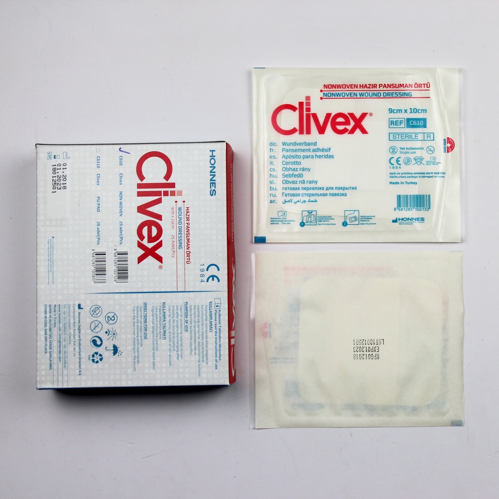 Dán vết thương có gạc vô trùng CLIVEX - HONNES  - COMBO 5 MIẾNG