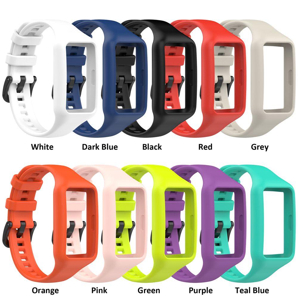 MYRONGVN Set Dây Đeo Thay Thế + Vỏ Mềm Cho Đồng Hồ Thông Minh Huawei Band 6 Honor Band 6