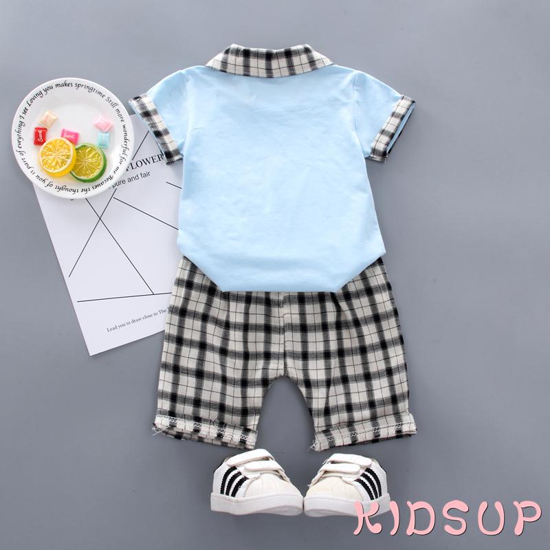 Set Áo Thun Polo Tay Ngắn &amp; Quần Short Cho Bé Trai