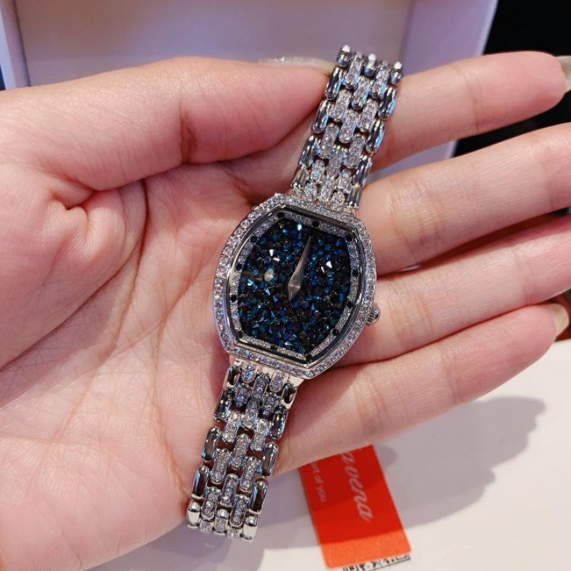 Đồng hồ nữ Davena mặt xanh 27mm cực đẹp