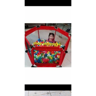 quây bóng lục giác khung inox chắc chắn tặng kèm 15 bóng nhựa