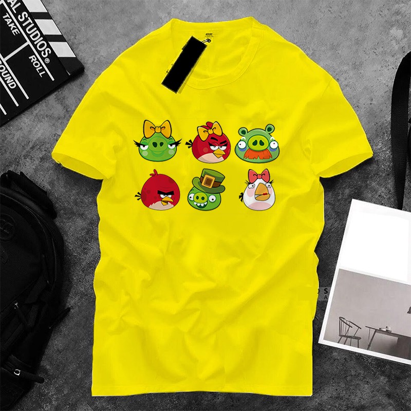 Áo thun Unisex cotton -  Angry Birds ngộ nghĩnh