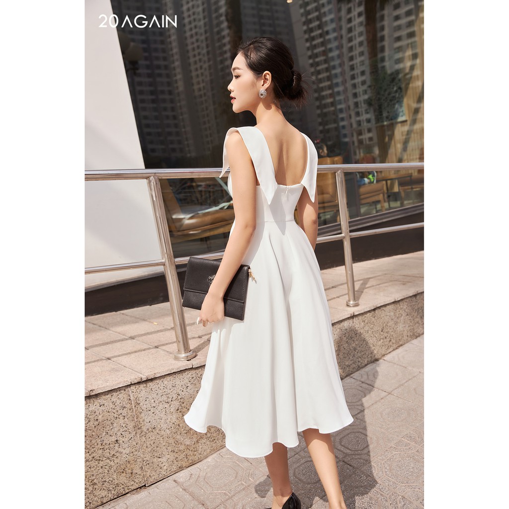 Đầm Dài Cổ Vuông 20AGAIN DDA0305 | BigBuy360 - bigbuy360.vn