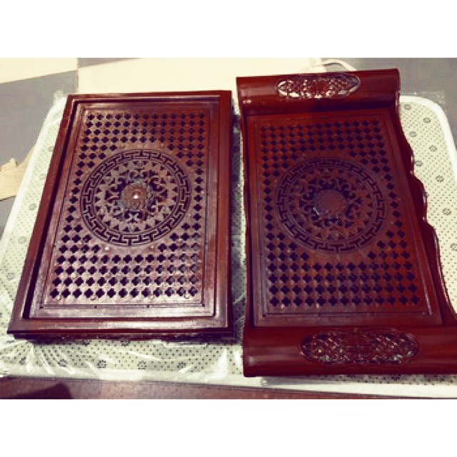 Khay trà nhựa giả gỗ ( đẹp lại sang trọng)