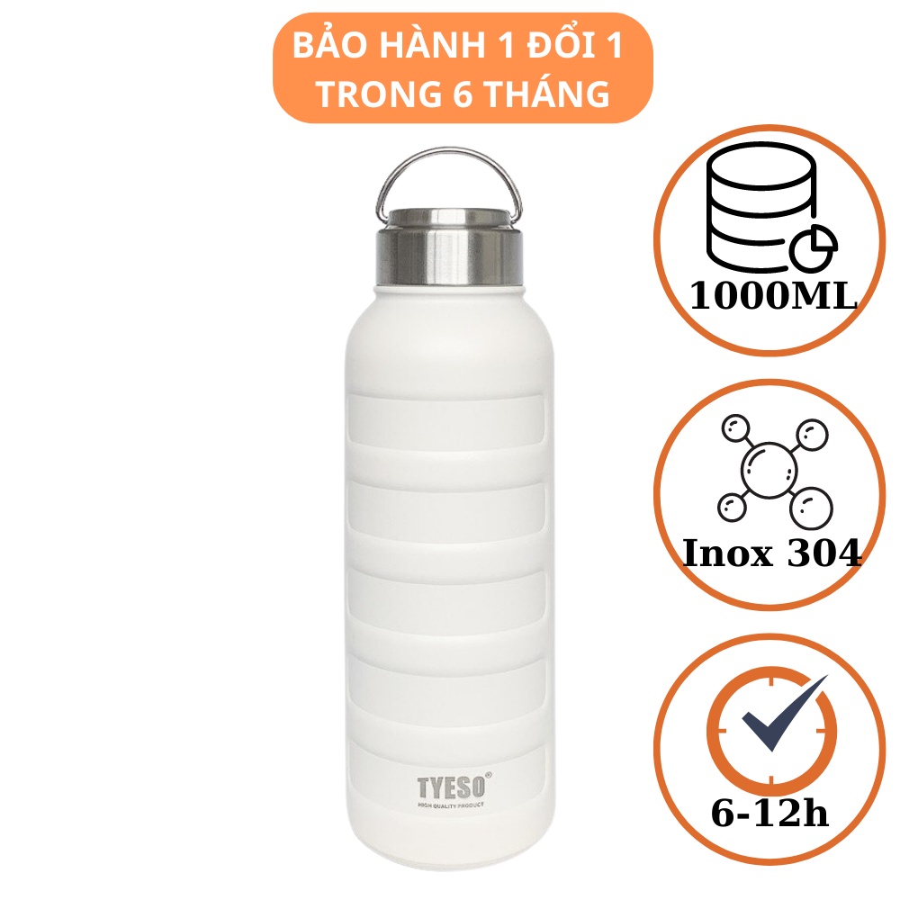 Bình giữ nhiệt vỏ nhám inox 304 cao cấp TEYSO dung tích 700/1000ml cốc giữ nhiêt 6-12h TiLoKi TBM04 ly giữ nhiệt cao cấp