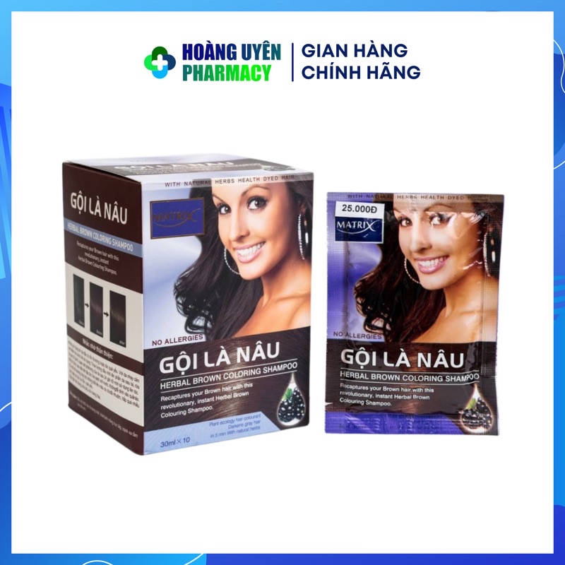 Gội là nâu Matrix - Hộp 10 gói
