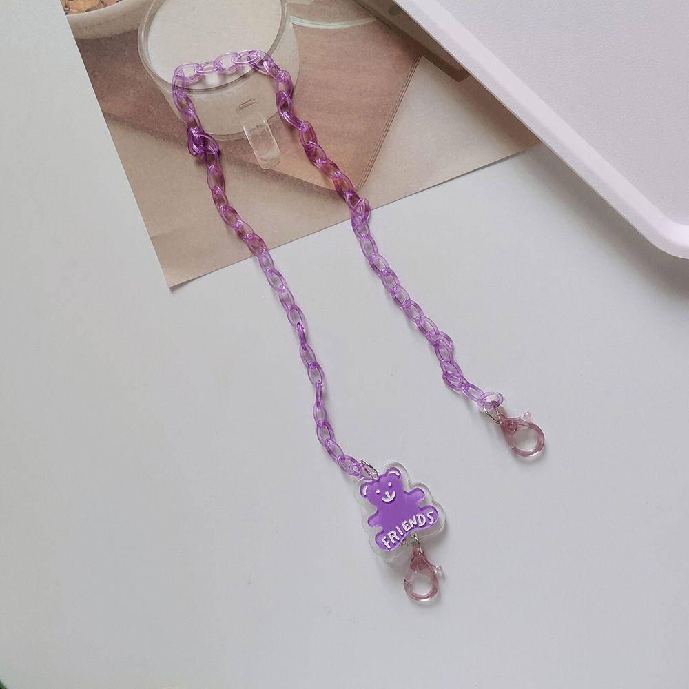 ESPO Dây Đeo Mắt Kính Bằng Acrylic Trong Suốt Họa Tiết Gấu Hoạt Hình Đáng Yêu