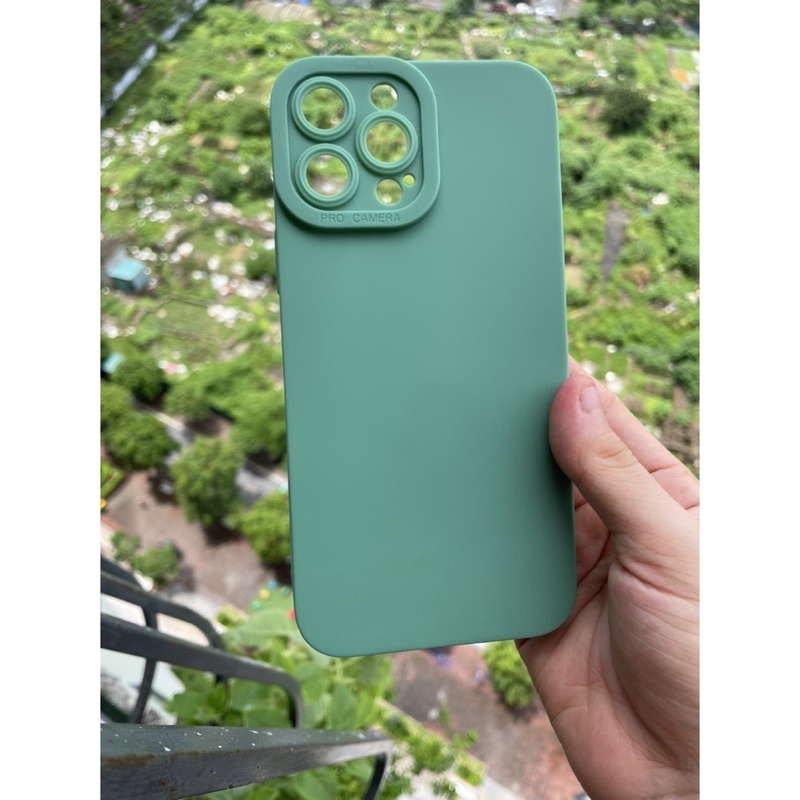 Ốp lưng Dẻo TPU Màu bảo vệ camera lồi cho iPhone 13 Pro Max, 12 Pro Max, 11 Pro Max viền vuông siêu đẹp