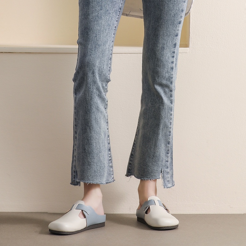 Dép Mũi Tròn Đế Mềm Phong Cách Retro Hàn Quốc Cho Nữ Size 34-42