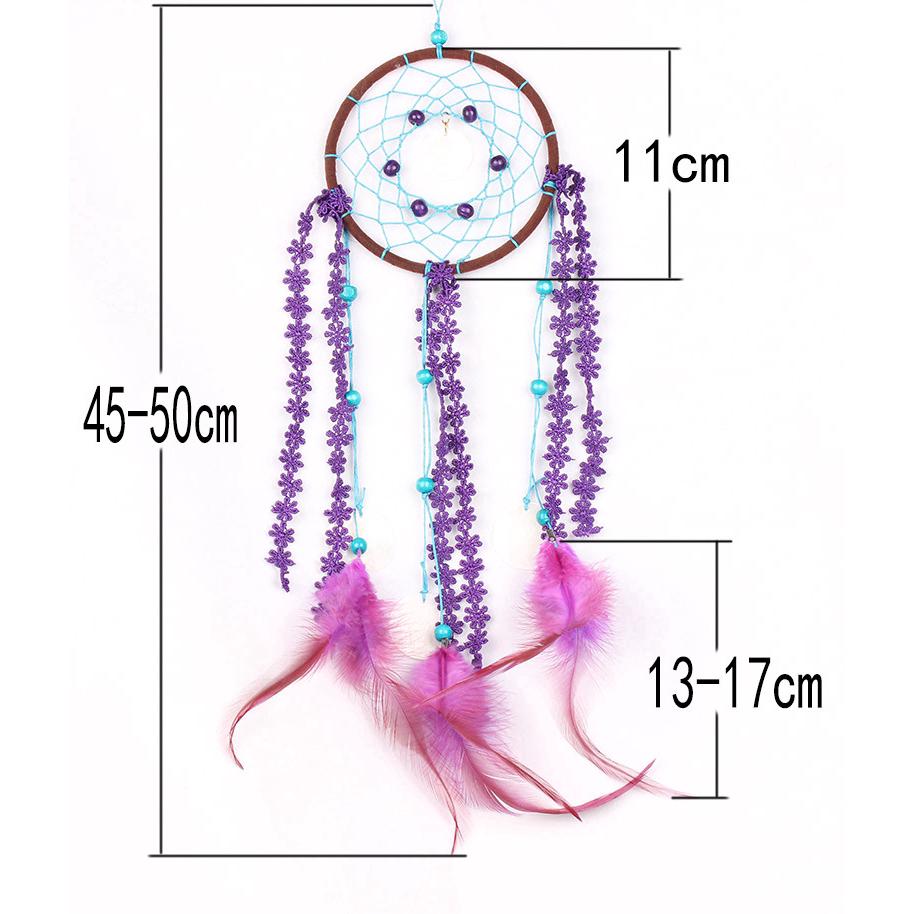 Lưới Giấc Mơ Dreamcatcher Đính Lông Vũ Phong Cách Hàn Quốc