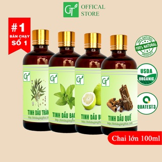 Tinh Dầu Chai Lớn GT 100ml  - Tùy Chọn Mùi - 100% Tự Nhiên Nguyên Chất - Hàng Cao Cấp - Có Kiểm Định COA