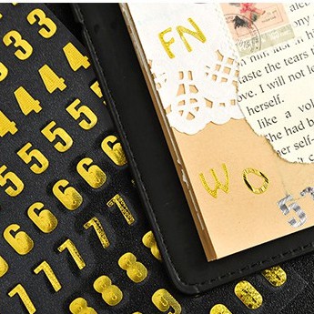 Hình Dán Chống Nước Nhựa PET Họa Tiết Bảng Chữ Cái Chữ Số ST44